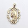 Medalla oro virgen con piedras