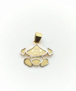 Colgante oro niña bicolor