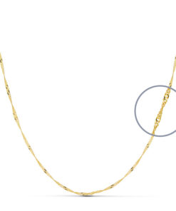 Cadena oro 18 k. Singapur 50 cm.