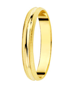 Alianza oro mate y brillo 3mm