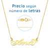 Gargantilla oro nombre personalizado