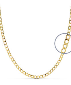 Cadena oro barbada 45cm