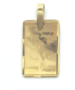 Placa oro Cristo en la Cruz