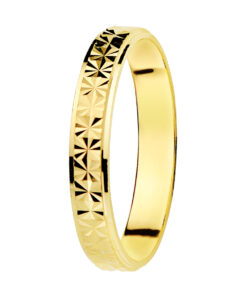 Alianza oro amarillo diamantada