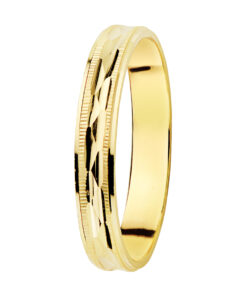 Alianza oro bordes estriados