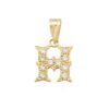 Colgante letra "H" con circonitas 16mm