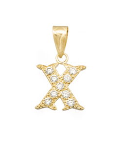Colgante oro letra X 16mm