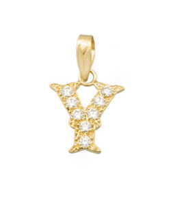 Colgante letra "Y" circonitas 16mm