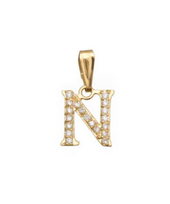 Colgante letra "N" piedras
