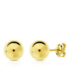 Pendientes bola lisa 10mm para mujer, niña o bebé, oro 18K