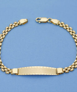 Esclava Comunión eslabón panter, para niños. Oro 18 kilates