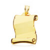Colgante oro pergamino liso