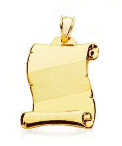 Colgante oro pergamino liso