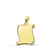 Colgante oro pergamino liso