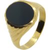 Anillo oro ónix negro
