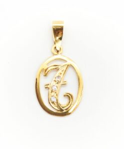 Colgante letra "T" con cerco