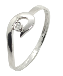 Anillo oro blanco diamante