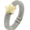 Anillo acero y oro estrella