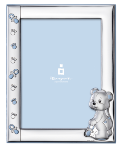 Marco plateado osito y chupete