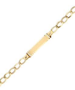 Esclava Comunión eslabón combinado, para niños. Oro 18 kilates