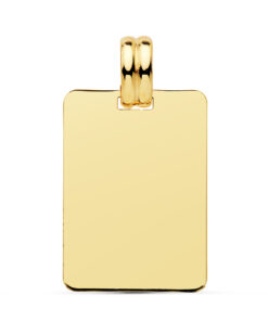 Chapa oro lisa rectangular