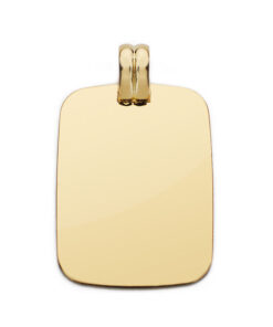 Chapa oro lisa rectangular