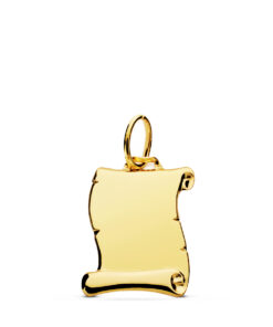 Placa oro pergamino liso