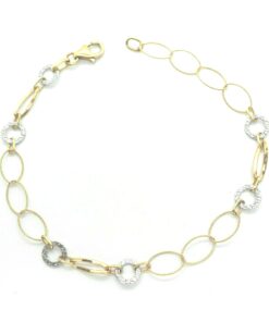 Pulsera oro ley bicolor