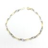 Pulsera oro eslabones bicolor