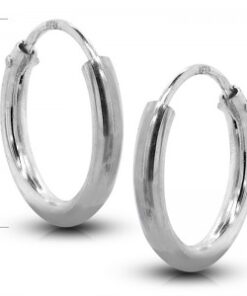 Pendientes plata de aro 22 mm.