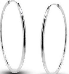 Pendientes aro plata 85x2 mm.