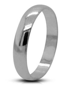 Alianza plata lisa 4 mm