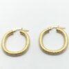Pendientes aro mujer matizados, medida 22 x 3 mm oro 18 k