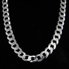 Cadena plata barbada 50cm.