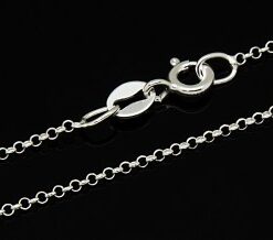 Cadena plata roló 40-60cm.