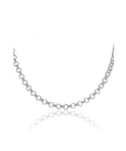 Cadena plata roló 60cm.