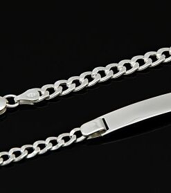 Esclava plata eslabón barbado