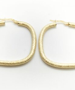 Pendientes aro cuadrado matizado