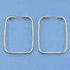 Pendientes aro rectangulares medida 33 x 24 mm, oro 18 kilates