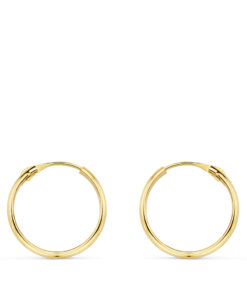 Pendientes aro oro 18 k medida 20 x 2mm.