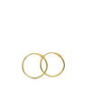 Pendientes aro redondo liso medida 14 x 1 mm, para niña o mujer oro 18 kilates