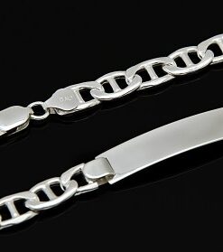 Esclava plata eslabón ancla