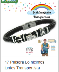 Pulsera plata del transportista