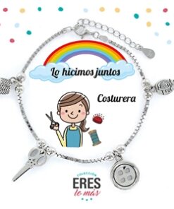 Pulsera plata de la costurera