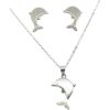 Conjunto plata delfines lisos
