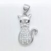 Colgante plata gato con circonitas