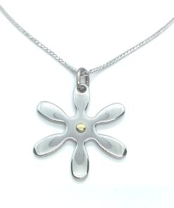 Gargantilla acero y oro margarita