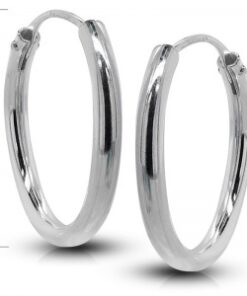 Pendientes aro plata 22x2 mm.
