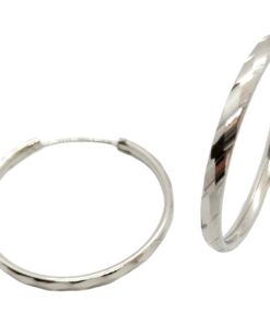 Pendientes plata aro labrado