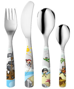 Cubierto bebe piratas en acero